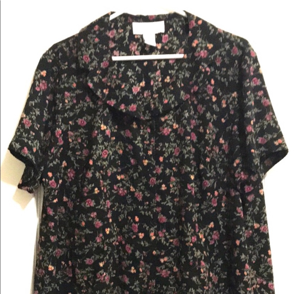 Floral Button Down T